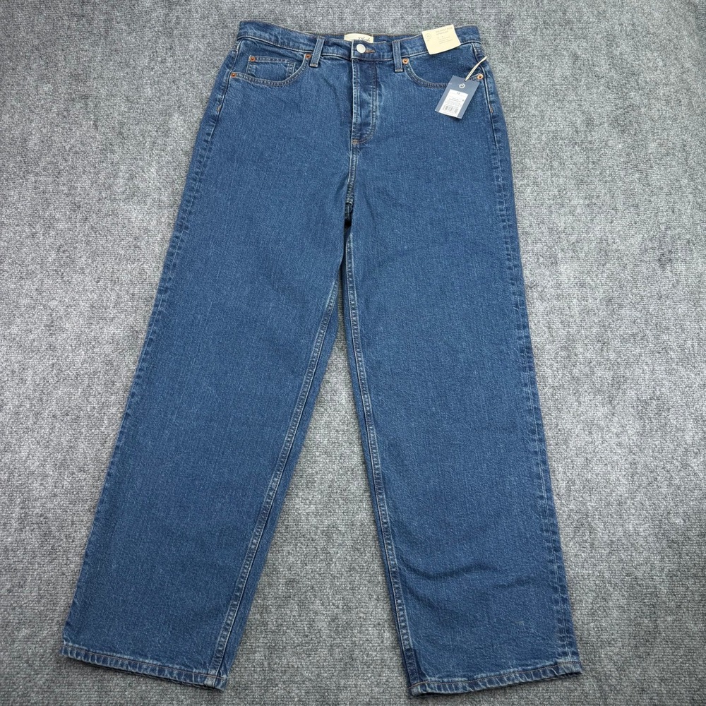 Universal Thread Jeans Womens 12 (34x29.5) Highest Rise Straight Stretch Denim